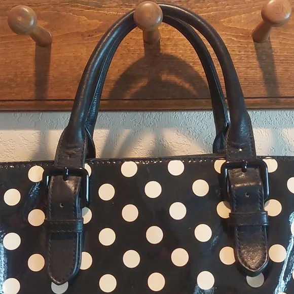 Kate Spade Black White Polka Dot Purse - Picture 5 of 10